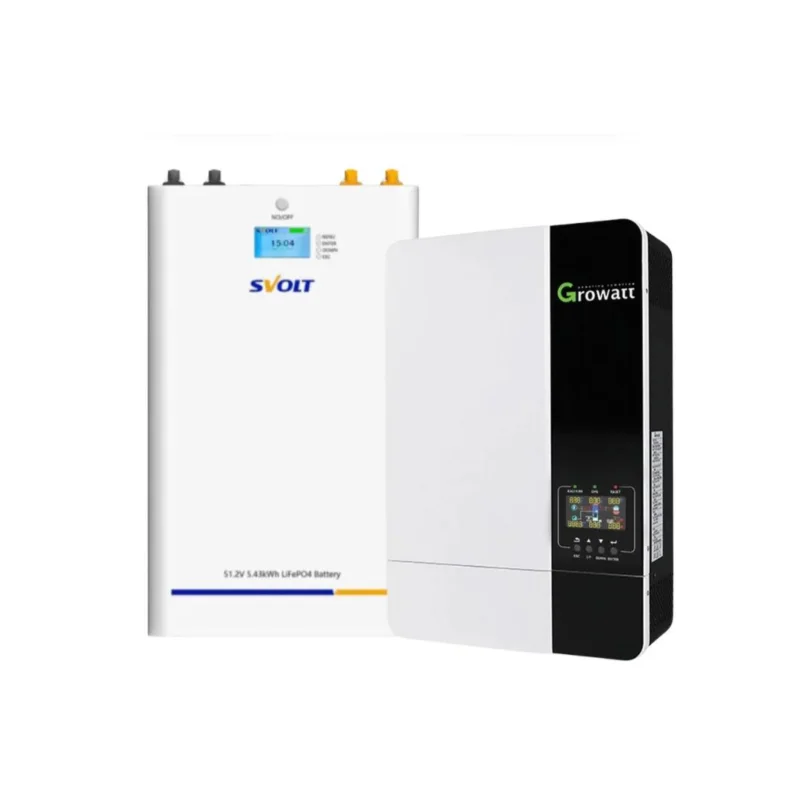 5KVA / 5000W MPPT GROWATT Hybrid Inverter Combo + 5.43kWh SVOLT Lithium Battery