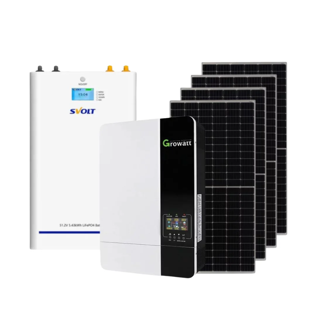 Growatt 5KVA / 5000W Hybrid Inverter / MPPT 100A + SVOLT 5.43kWh Lithium Battery + 4x 560W Monocrystalline Solar Panels / Solar Kit