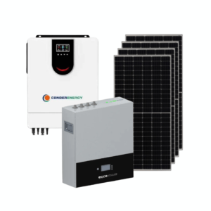 10.2KVA / 10200W Conderenergy MPPT Hybrid Inverter +  1x 5.12kWh Ecco Lithium Battery  + 4x 450W Ecco Mono Crystal Solar Panels