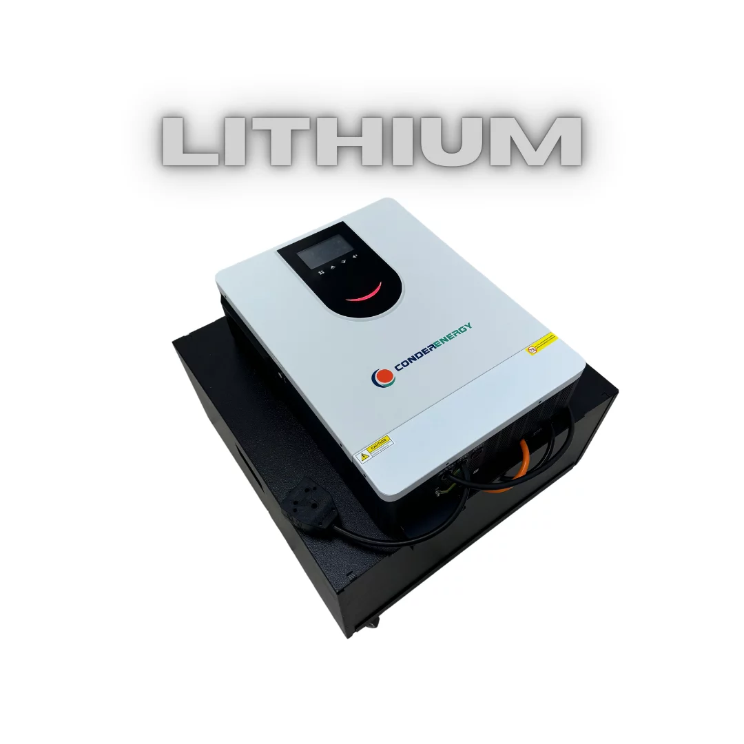 Conderenergy 10.2kVA / 10200W Hybrid Inverter MPPT + 5.12kWh Lithium Battery / Portable Plug & Play Solar-Ready System