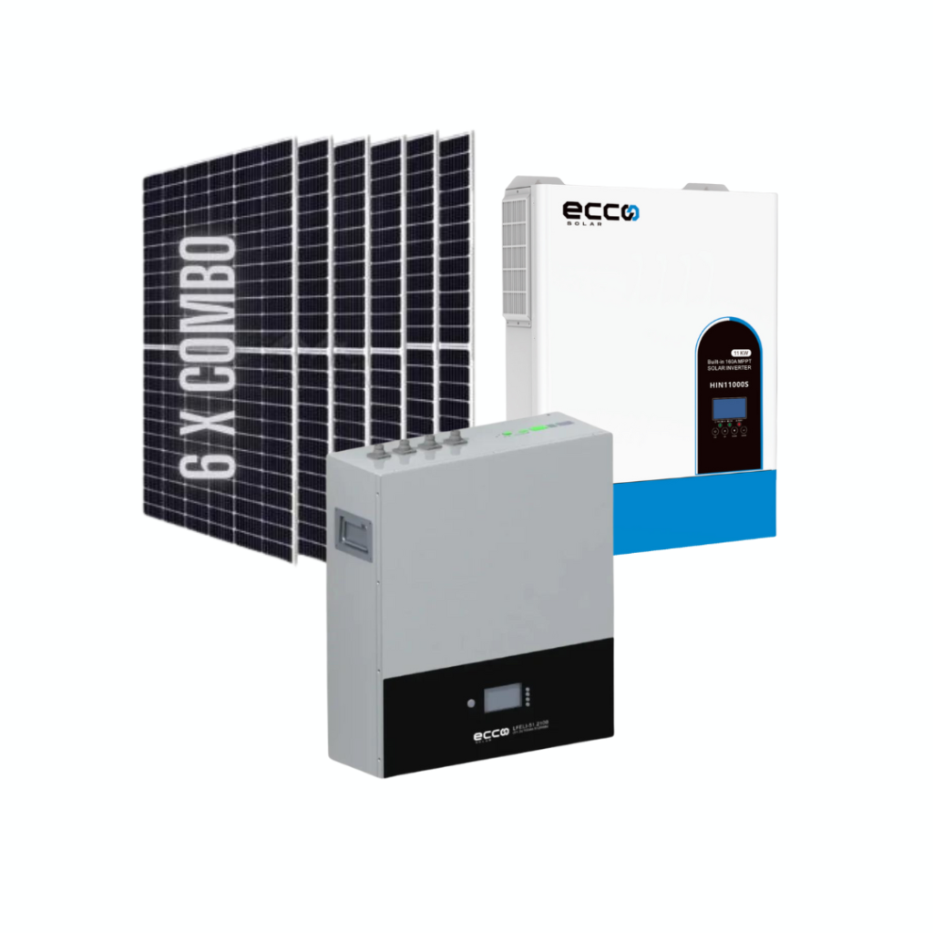 11KVA / 11000W Ecco MPPT Hybrid Inverter Pure Sine Wave + 1x 5.12kWh