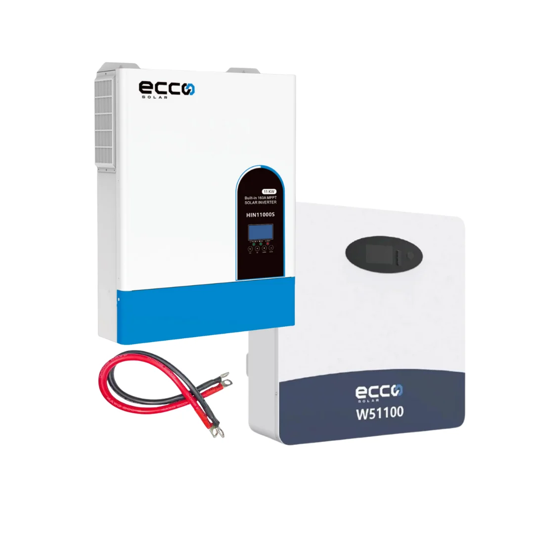 Ecco 11KVA Hybrid Inverter (Pure Sine Wave) + 5.12kWh Lithium Battery | Off-Grid & Solar Power Backup