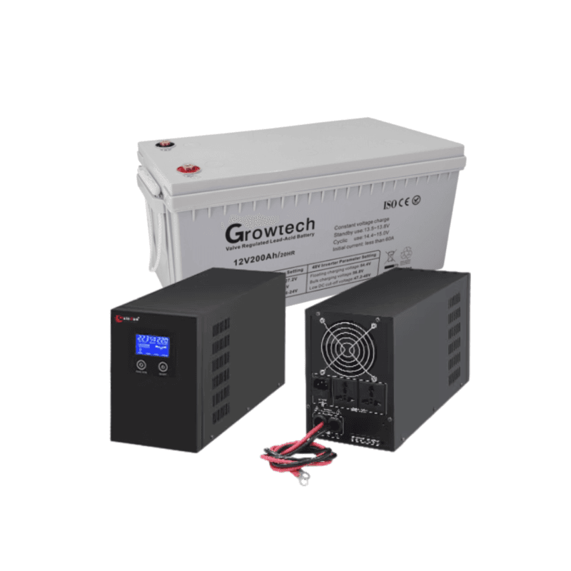 2000W Pure Sine Wave Inverter + 200Ah Gel Battery | Load Shedding Backup Power Solution