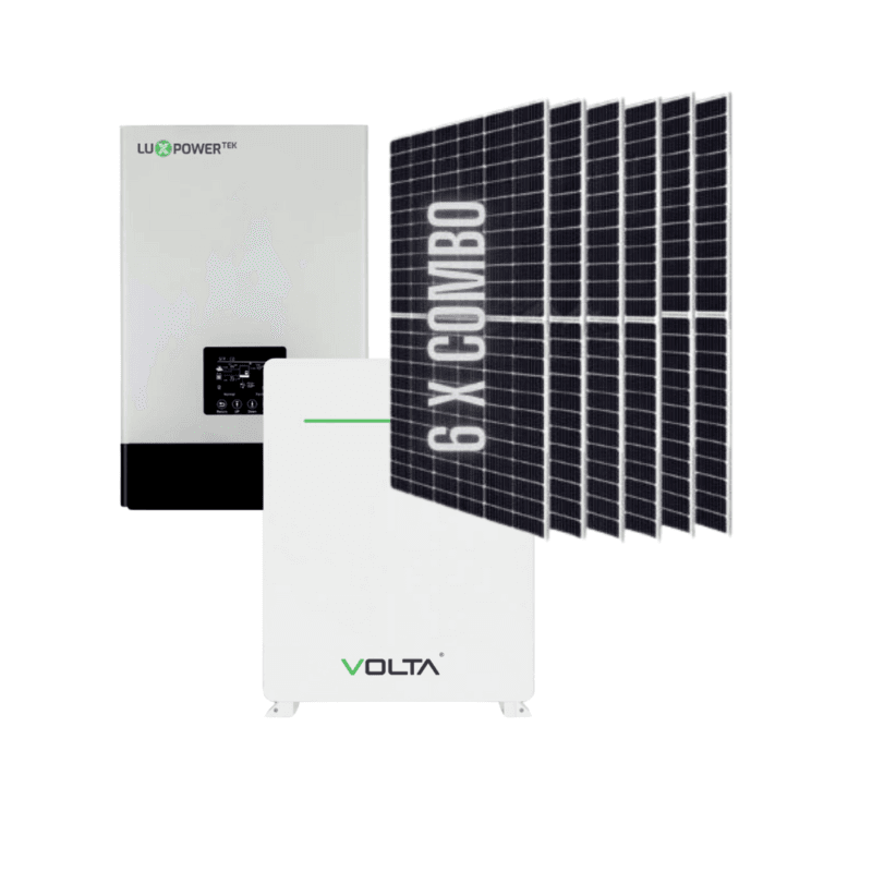 5KVA LuxPower Hybrid Inverter MPPT + Volta 5.12kWh (STAGE 1 / NEW GEN) Lithium Battery + 6 x 560W Mono Crystal Solar Panels Combo Kit