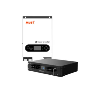 MUST 3.6KVA / 3600W Hybrid Inverter + Ecco 2.56kWh 25.6V 100Ah LiFePO4 Battery | Solar Backup & Load Shedding Solution